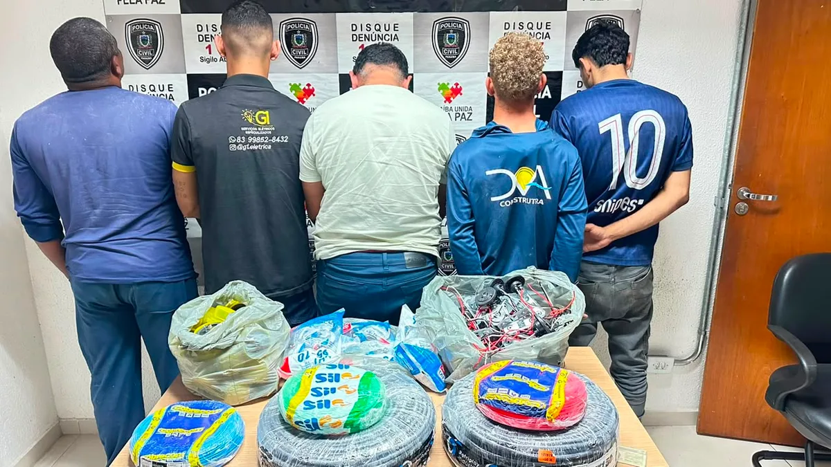 Cinco integrantes de grupo criminoso são presos suspeitos de furtar e receptar materiais de construção em João Pessoa; VÍDEO