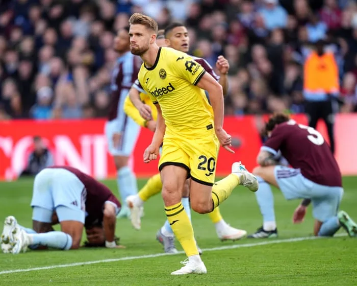 Aston Villa’s wait for home win goes on after Ajer hits back for Brentford