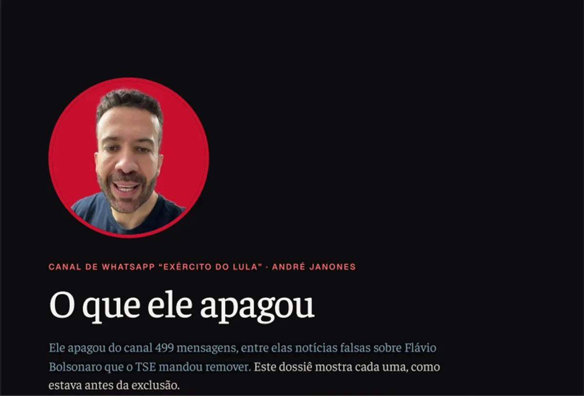 Campanha de Flávio diz que Janones apagou 499 mensagens de canal no WhatsApp