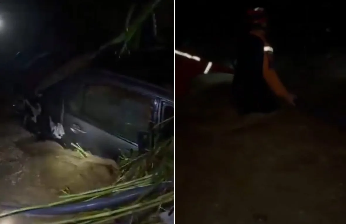 VIDEO: crecida de la quebrada El Alambique dejó dos desaparecidos en Los Teques