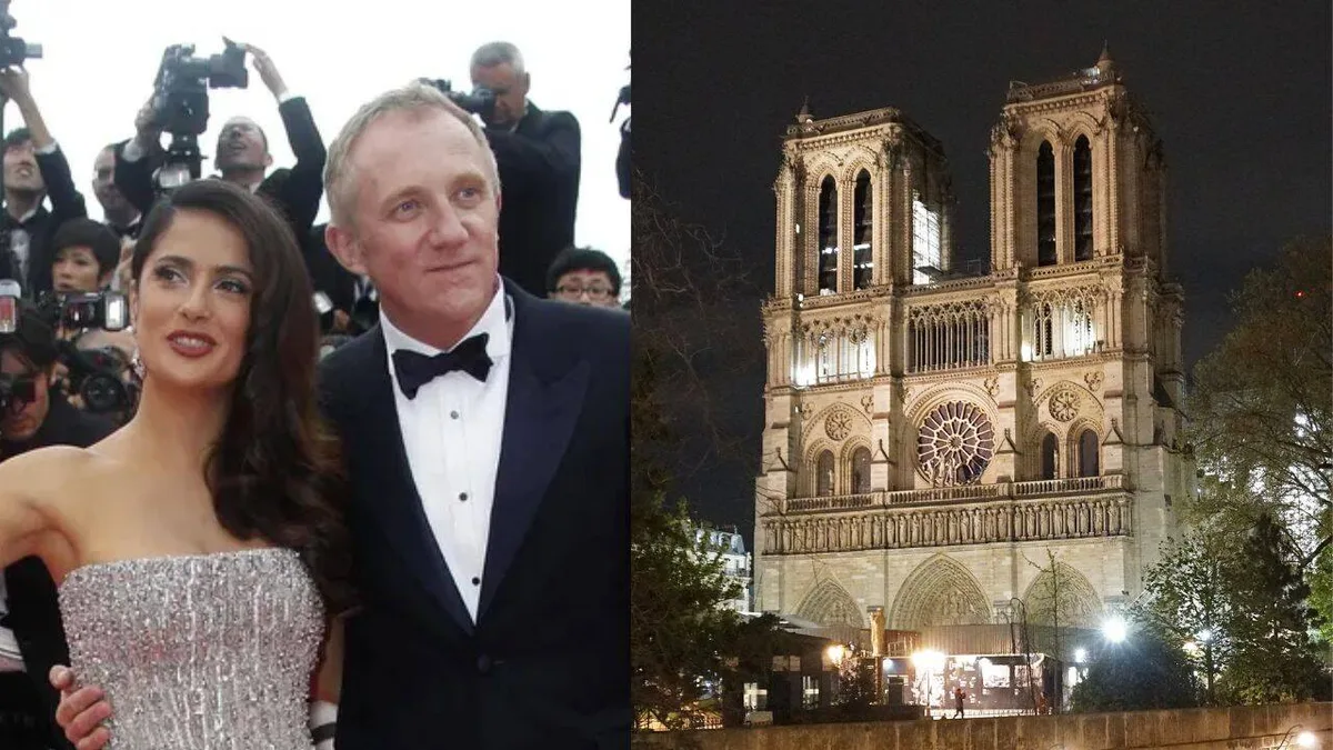 Salma Hayek’s billionaire husband donated €100 million amid 2019 Notre-Dame fire