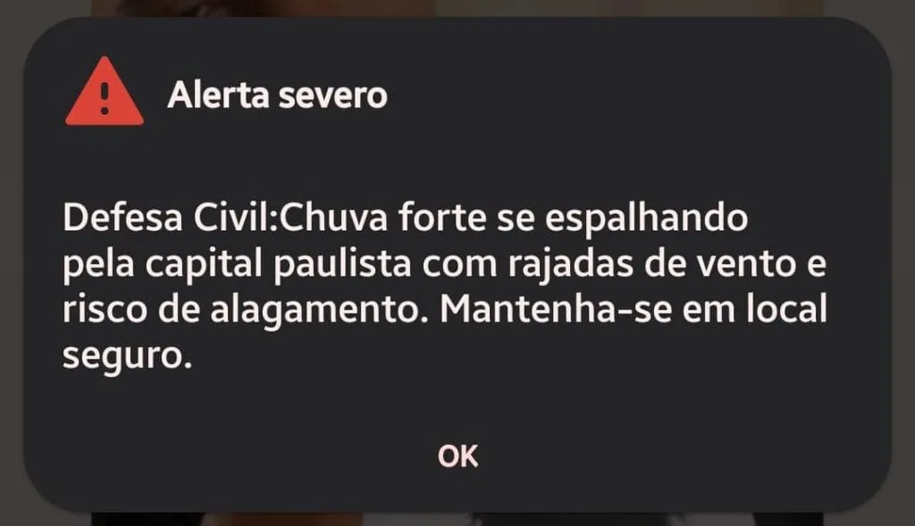 Saiba como desativar os alertas da Defesa Civil no seu celular – e por que você não deve fazer isso