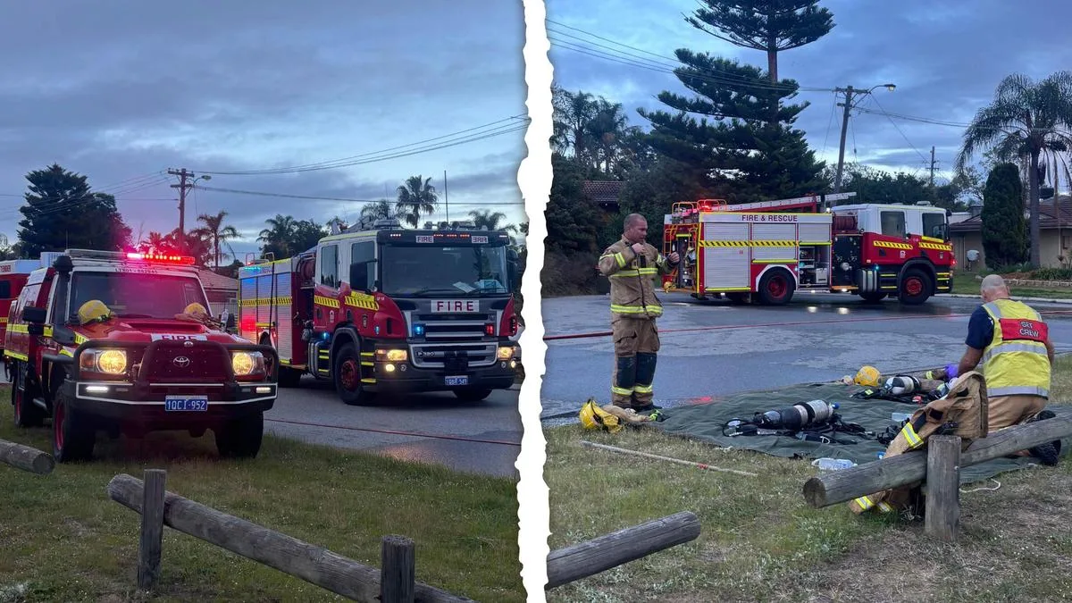 Residents forced to flee after fire tears through home in Perth’s north, emergency crews battle blaze