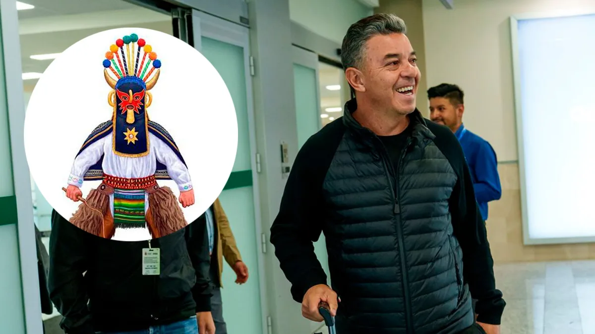 “Un muñeco para otro muñeco”: qué representa el particular regalo que recibió Marcelo Gallardo al llegar a Ecuador