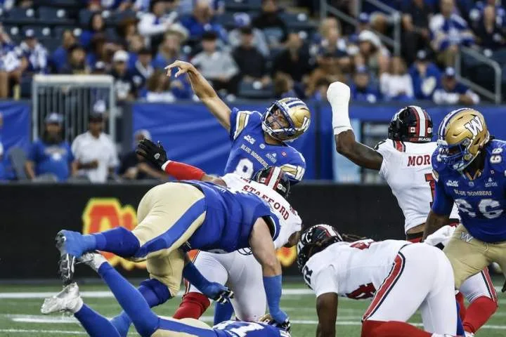 Blue Bombers roll past winless Redblacks 33-21