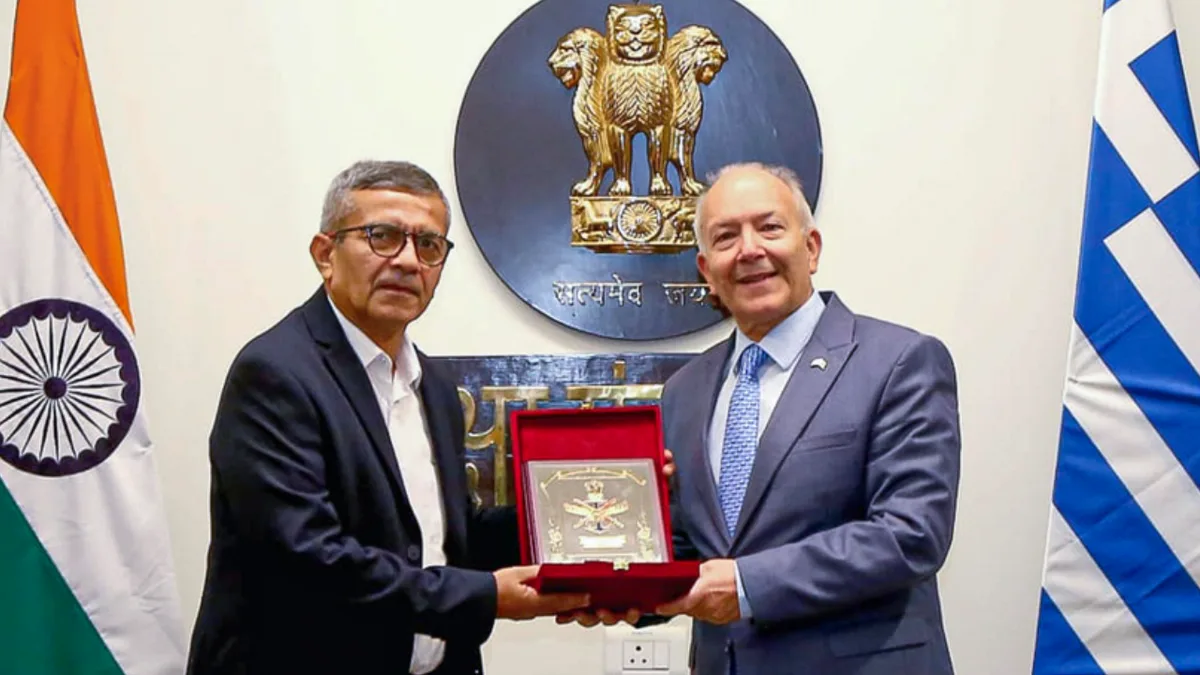 Defence secy talks to German envoy & Greece dy min to widen strategic partnerships