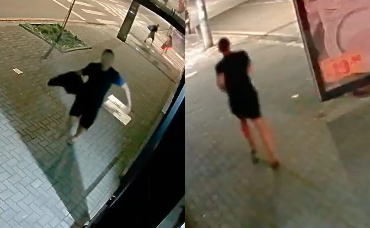Suspeito de matar homem a facadas no Centro de Curitiba é preso e confessa crime; vídeos mostram fuga