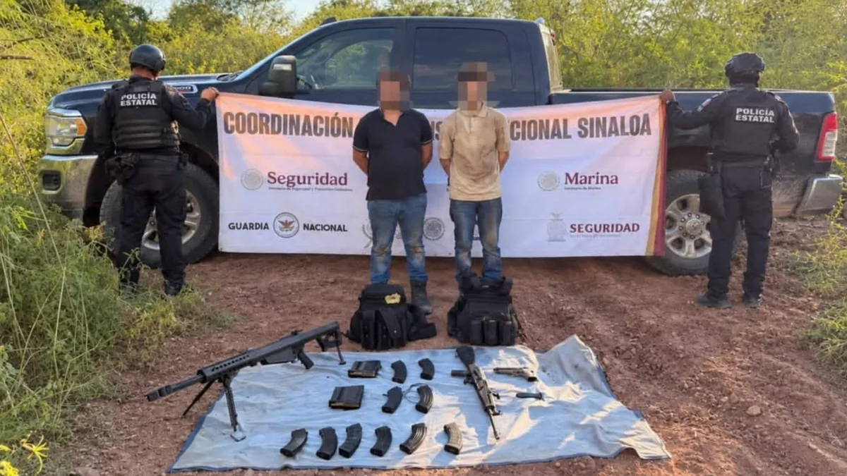 Tras un tiroteo, autoridades confiscan un Barret .50 y arsenal bélico en Mocorito, Sinaloa: hay dos detenidos