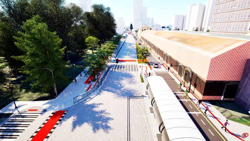 Praça Eufrásio Correia, no centro em Curitiba, terá as maiores estações-tubo da cidade; veja fotos
