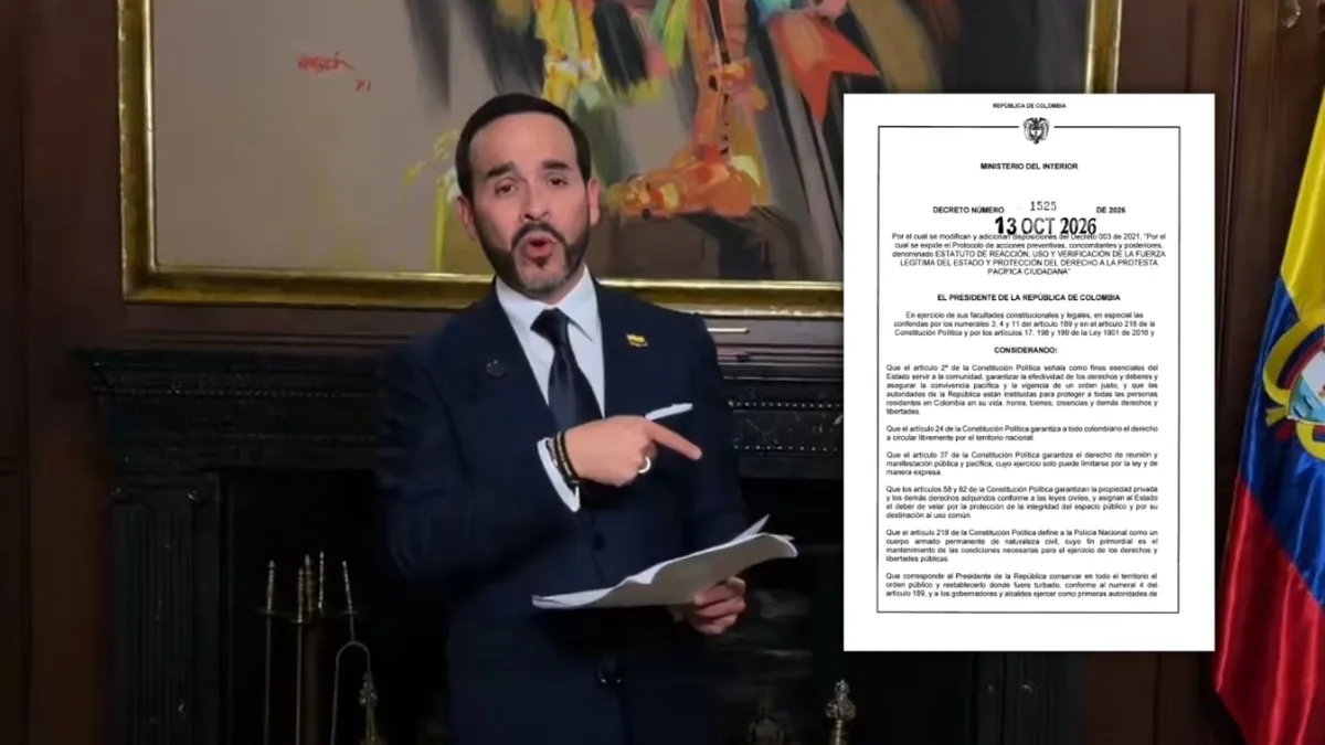 Presidente De la Espriella se pronunció tras la expedición del decreto sobre las protestas: “¡Se acabó la guachafita!"