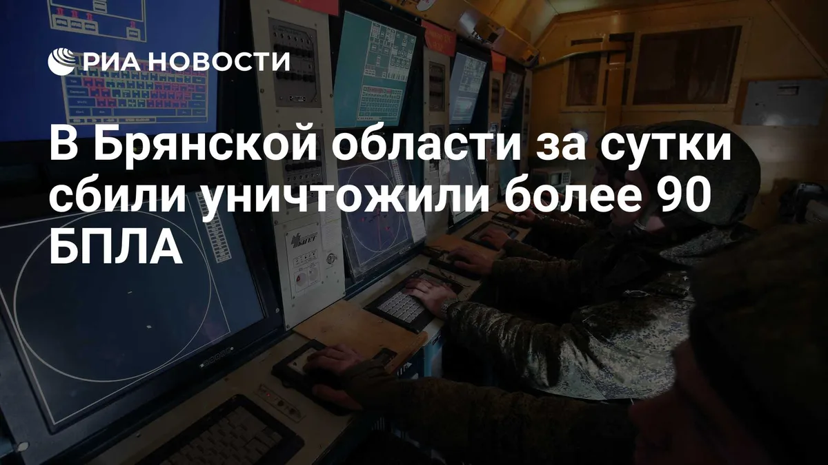 В Брянской области за сутки сбили уничтожили более 90 БПЛА