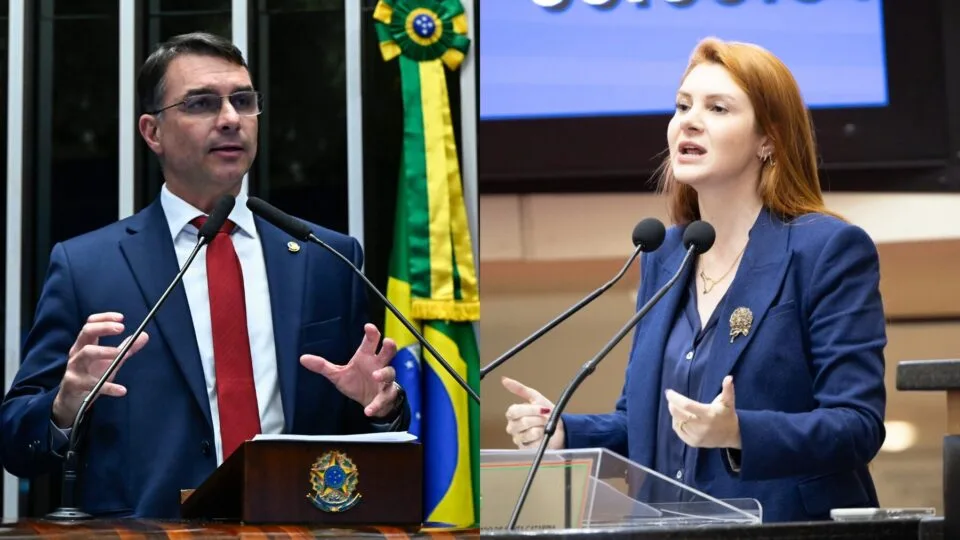 Flávio pede que deputada apoie Carlos em SC ou “não use mais” sua imagem nem a de Bolsonaro