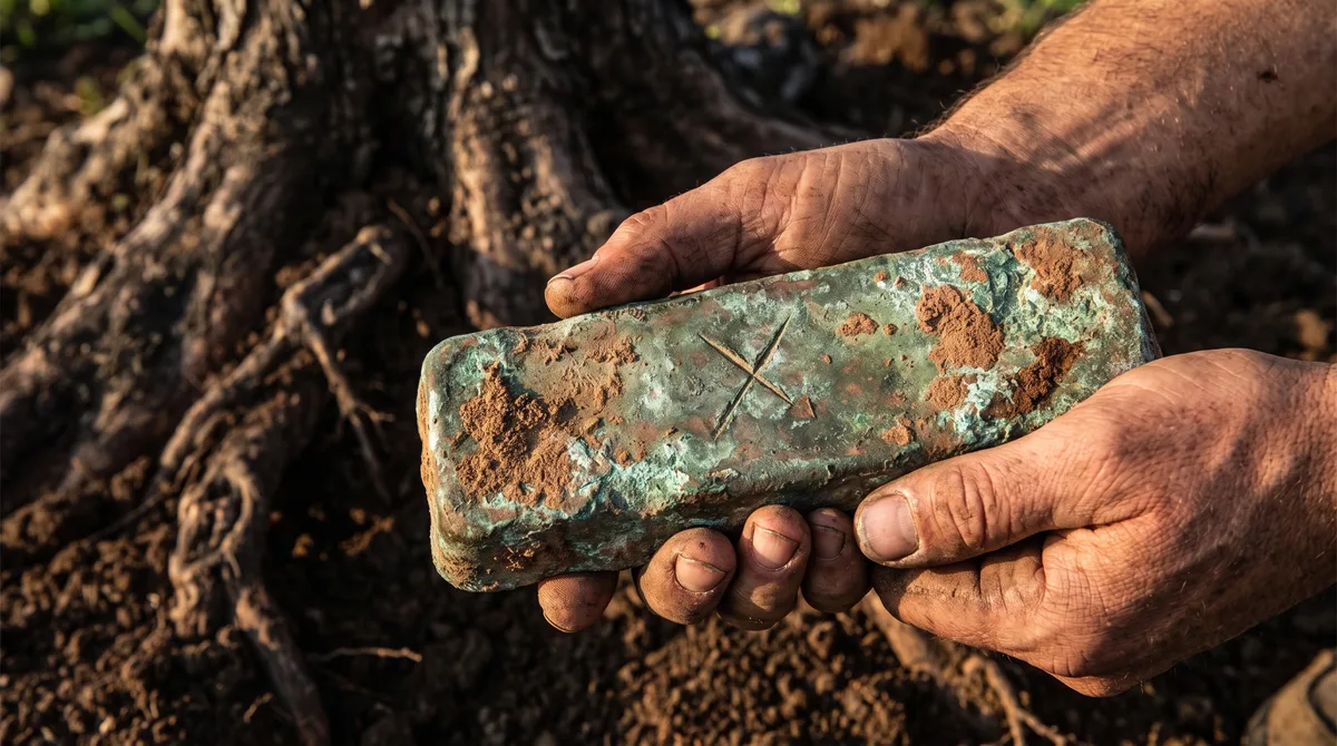 Um agricultor encontrou oito barras de cobre sob uma árvore e, 59 anos depois, isótopos revelaram uma viagem de quase 800 quilômetros