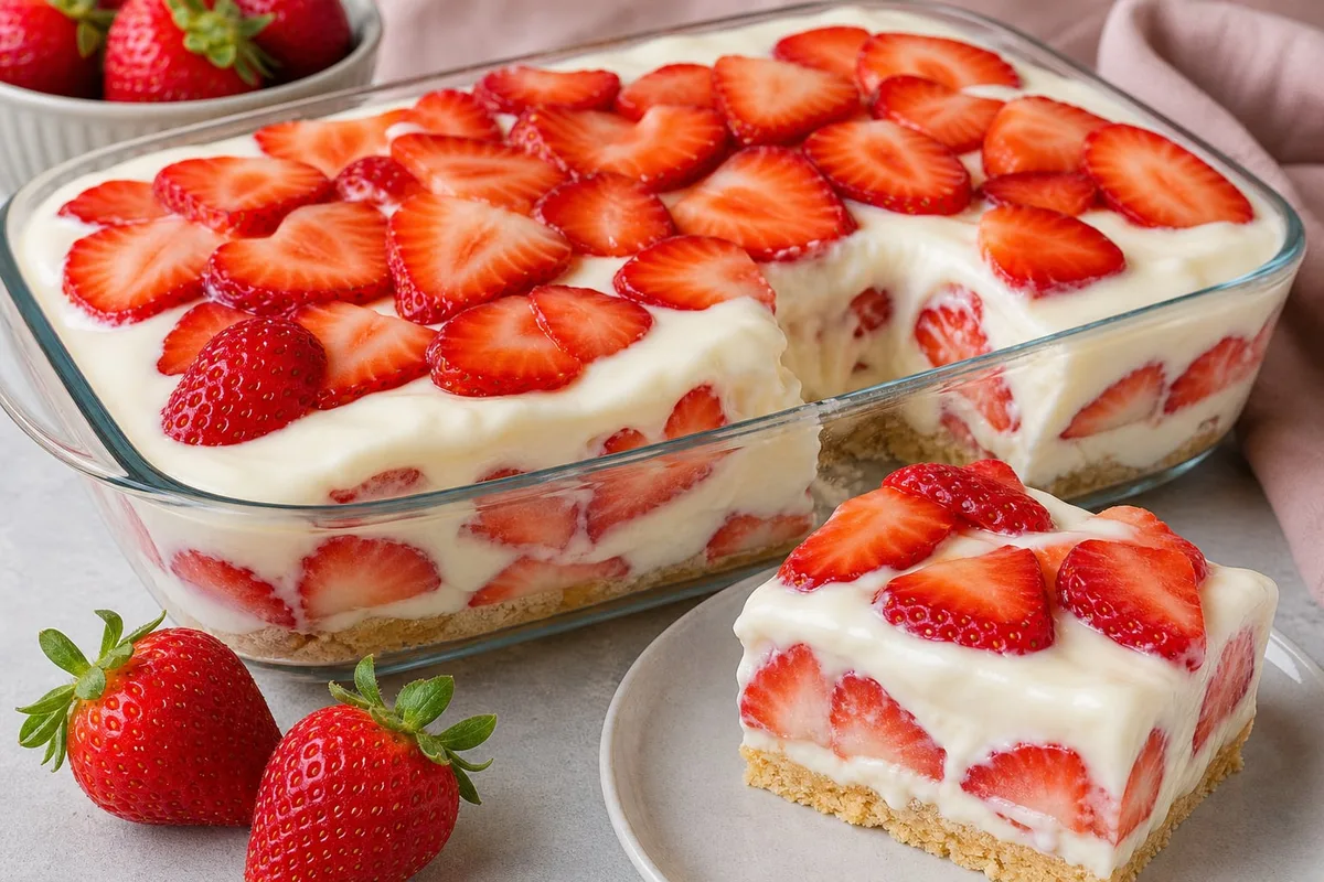 Postre de fresas con crema y leche condensada: receta fácil, cremosa y sin horno
