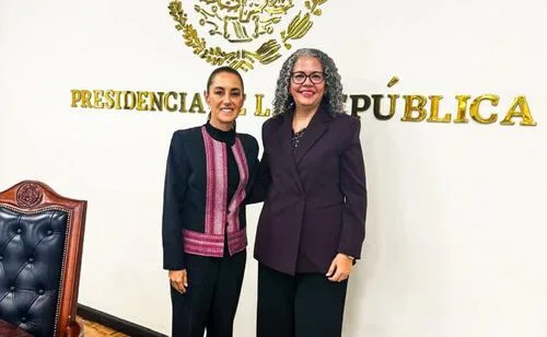 Sheinbaum recibe por primera vez a Graciela Domínguez, gobernadora interina de Sinaloa; abordan temas de seguridad
