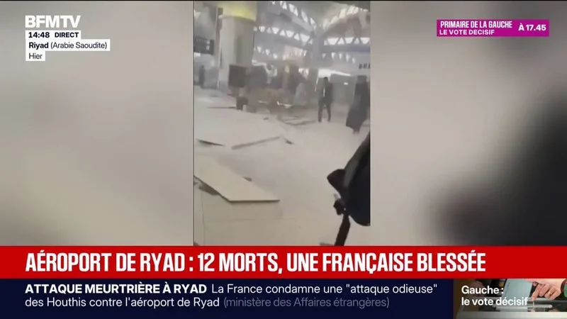 Arabie saoudite: 12 morts et plus de 300 blessés, dont une Française, dans une attaque conduite par les Houthis sur l'aéroport de Ryad