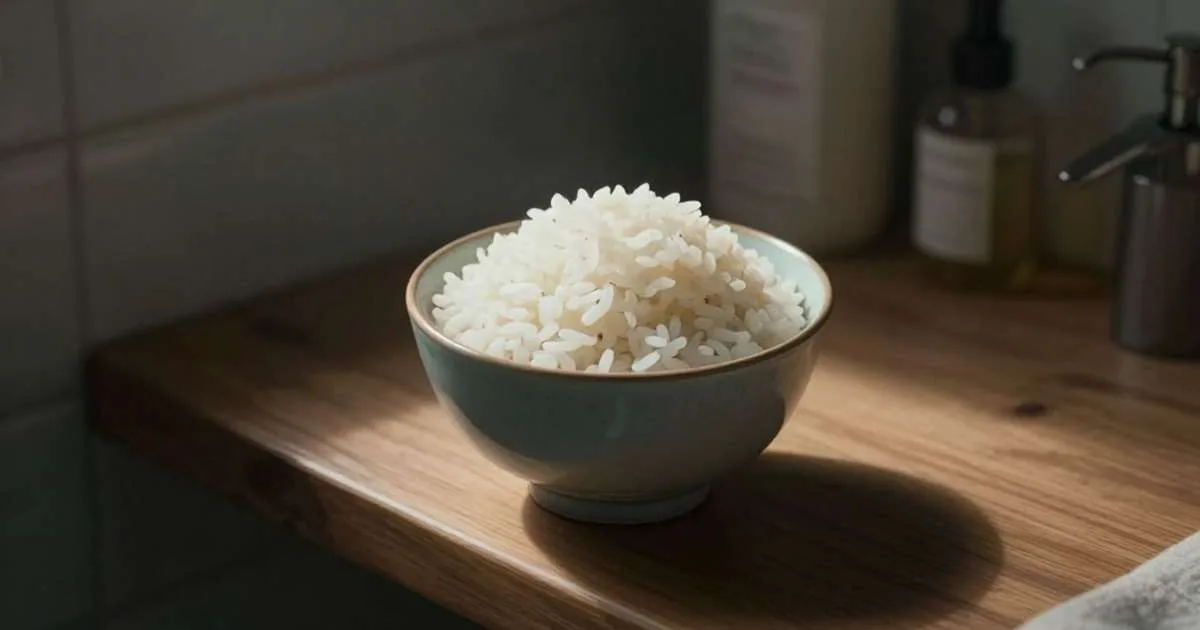 Por que as pessoas estão colocando uma xícara de arroz no banheiro? Descubra os benefícios