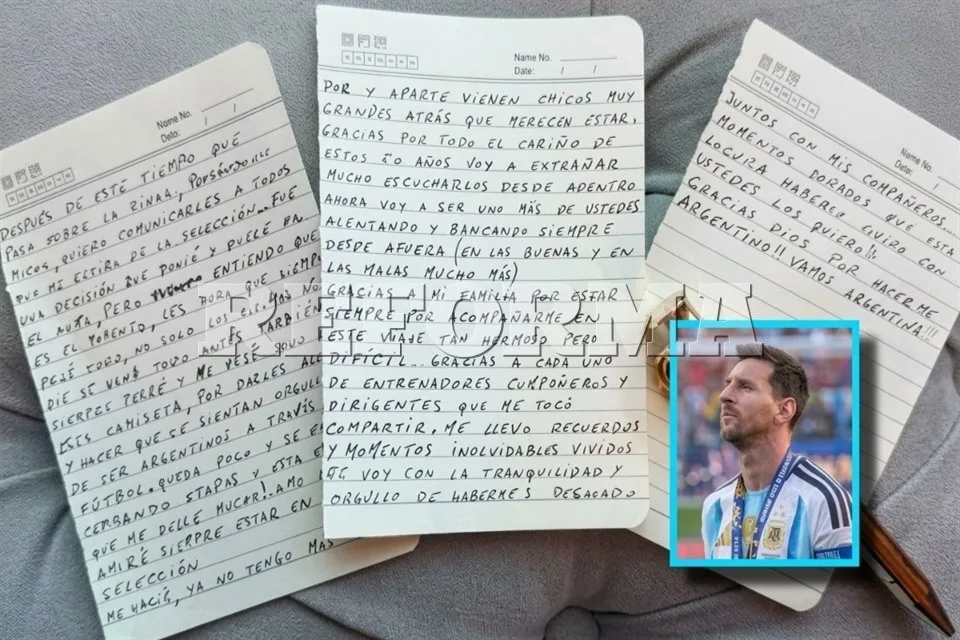 Anuncia Messi retiro de Selección de Argentina: 'Me vacié'