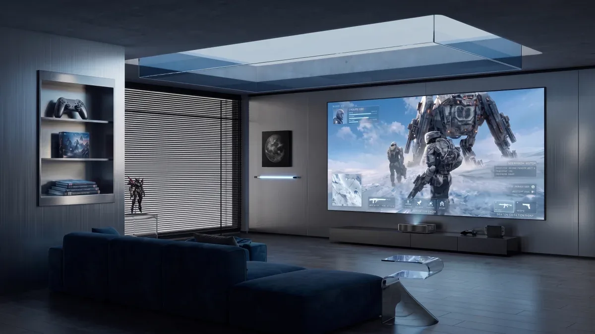 Projetor gigante tem lente móvel e foca na experiência gamer; entenda