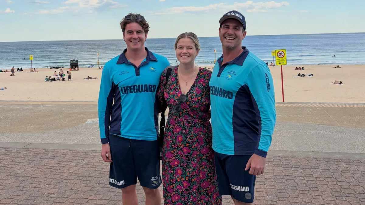 Shark attack victim Leah Stewart reunites with Coogee lifeguards as Brendan Fevola questions story