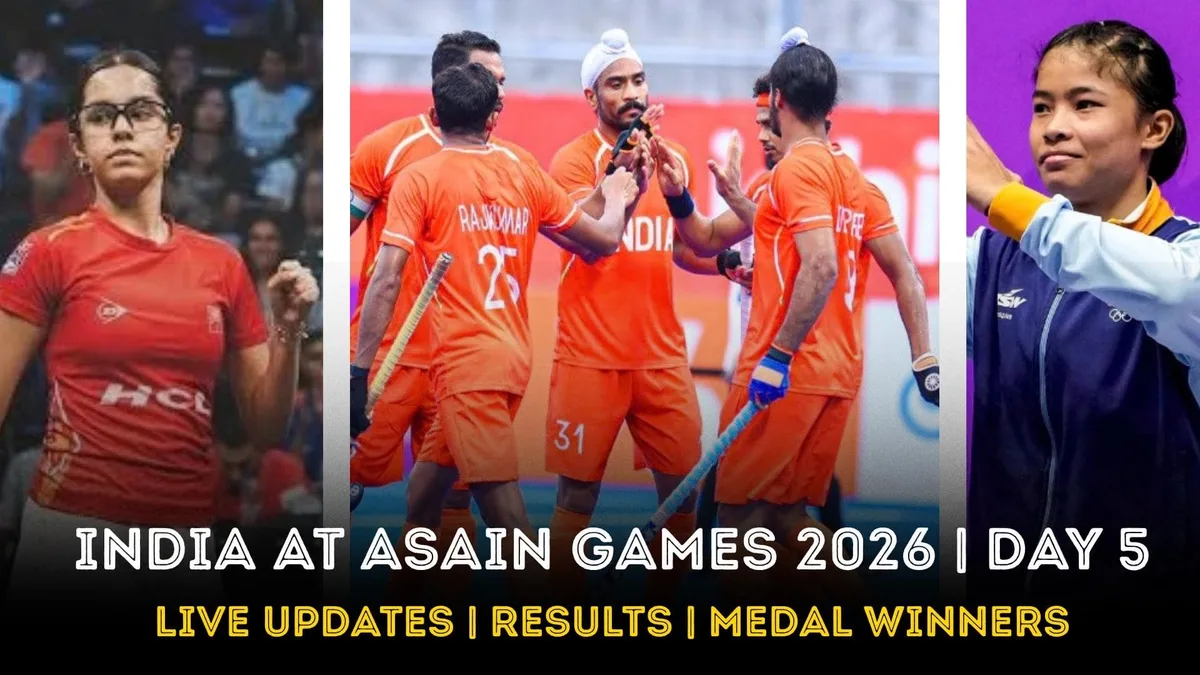 Asian Games 2026 LIVE UPDATES Day 5: Roshibina eyes gold as India's rowing event starts early