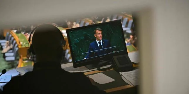 A l’Assemblée générale de l’ONU, Emmanuel Macron appelle à se « tenir droit » aux côtés des Nations unies face à « la loi de la jungle »