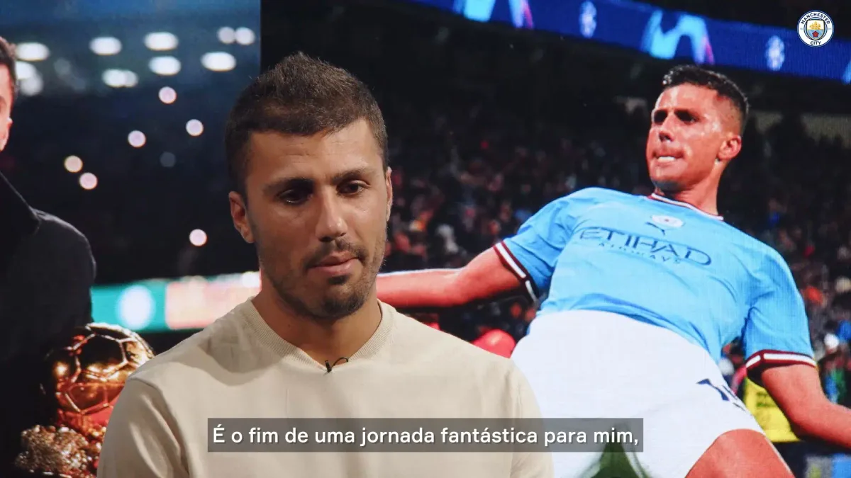 Rodri se despede dos torcedores do City após transferência para o Barcelona
