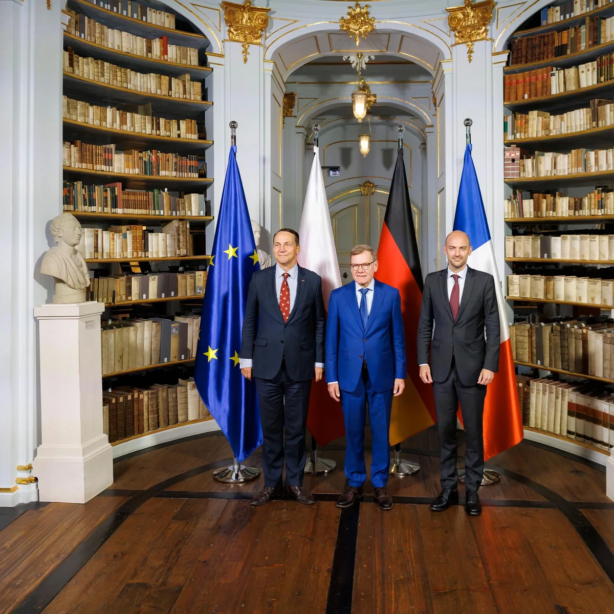 35 Jahre Weimarer Dreieck - Außenminister Deutschlands, Frankreichs und Polens demonstrieren Schulterschluss gegen russische Bedrohung