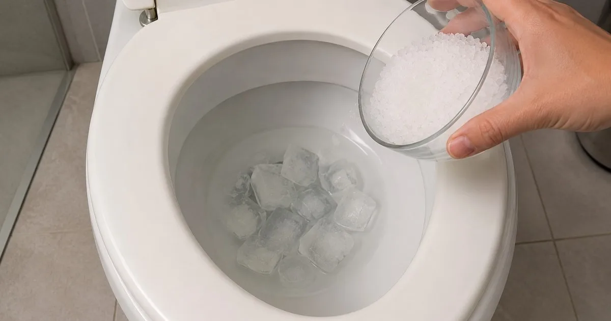 Tirar sal con cubos de hielo en el inodoro: para qué sirve y por qué lo recomiendan