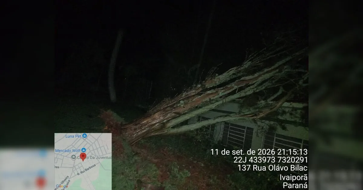 Vídeos e fotos mostram estragos de temporal com granizo que atingiu Ivaiporã