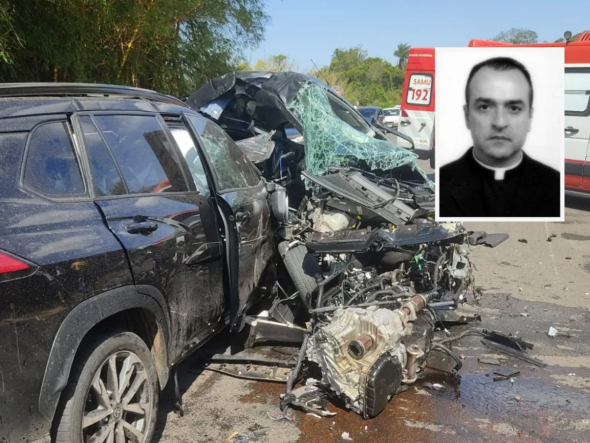 Padre morre e outro fica gravemente ferido em grave acidente no interior de SP