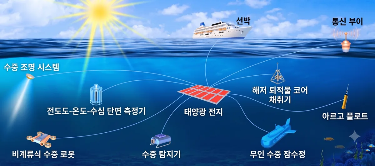 바닷속 10m서 태양광 발전… 페로브스카이트 태양전지 첫 실증