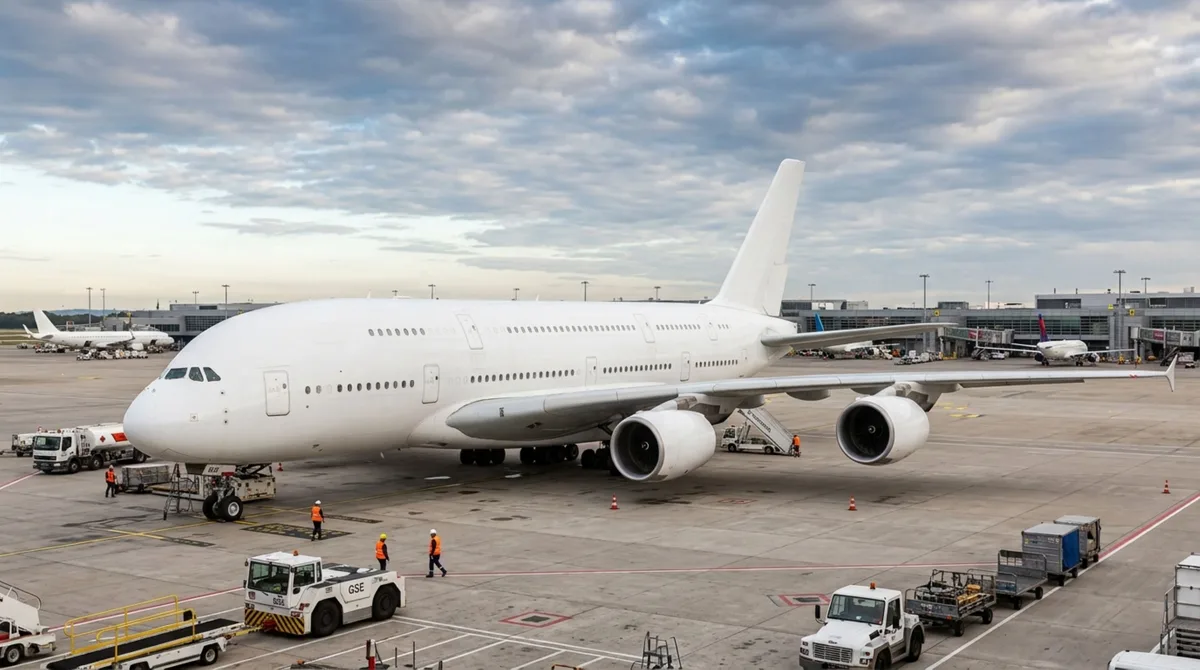 Com quase 80 metros de envergadura e dois andares completos para passageiros, este avião pode transportar mais de 850 pessoas e possui uma área interna comparável à de vários apartamentos reunidos