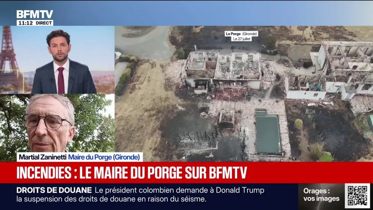 Incendies en Gironde: "On a besoin de l'État pour nous soutenir sur un certain nombre de sujets", affirme le maire du Porge