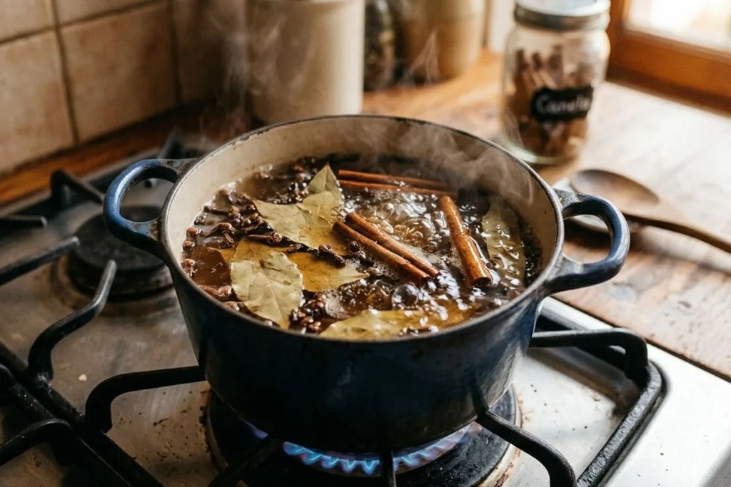 Para qué sirve hervir hojas de laurel con clavos de olor y ramas de canela