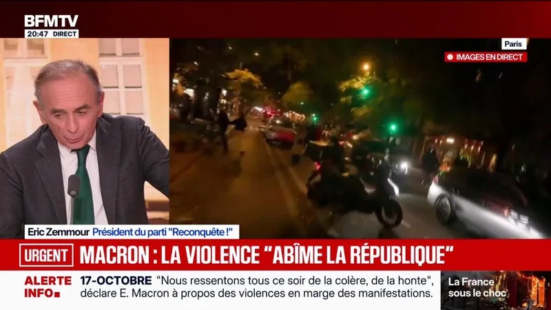 Prise de parole d'Emmanuel Macron: "Les Français se demandent qu'est-ce qu'il se passe dans la tête de Monsieur Macron", déclare Éric Zemmour, président du parti Reconquête