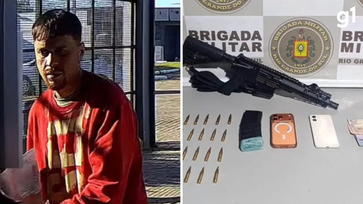 Com fuzil e munições, foragido que usou alvará falso para sair pela porta da frente de presídio é preso no RS