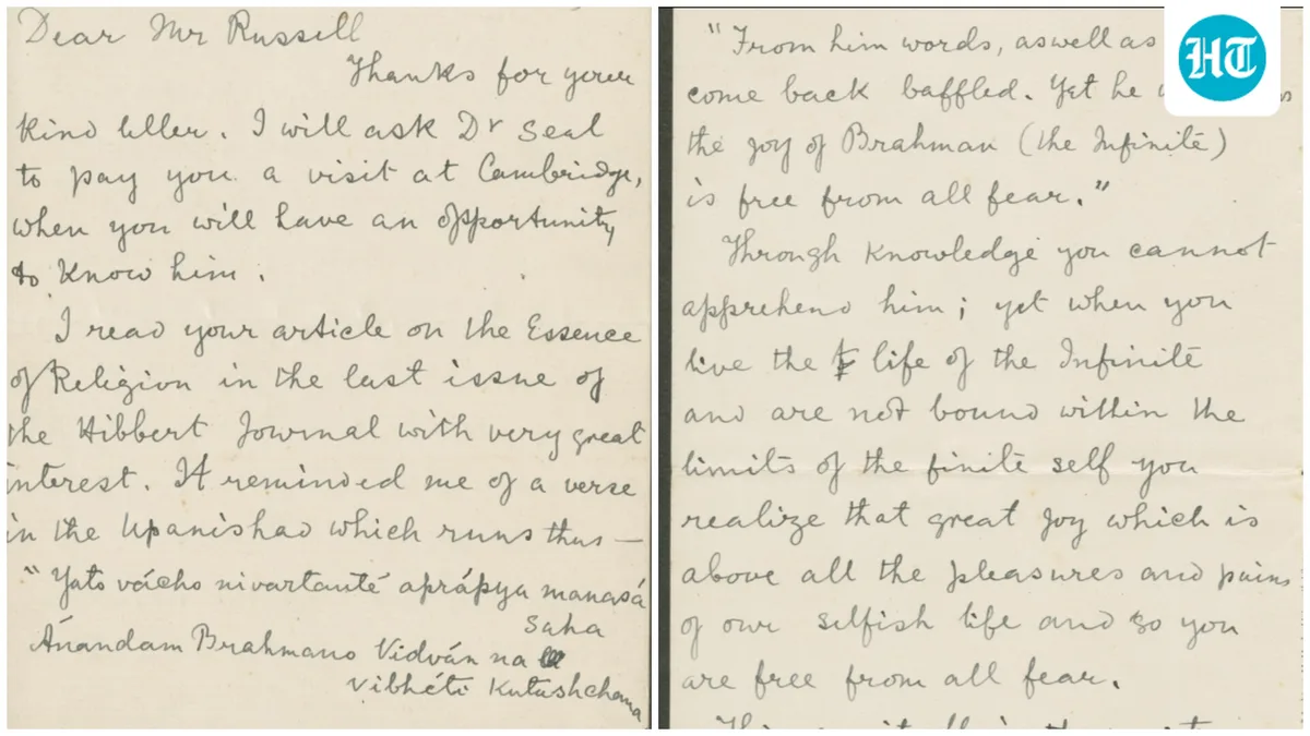 When Bertrand Russell's article reminded Rabindranath Tagore of Upanishad verse | A century old letter between Nobel laureates