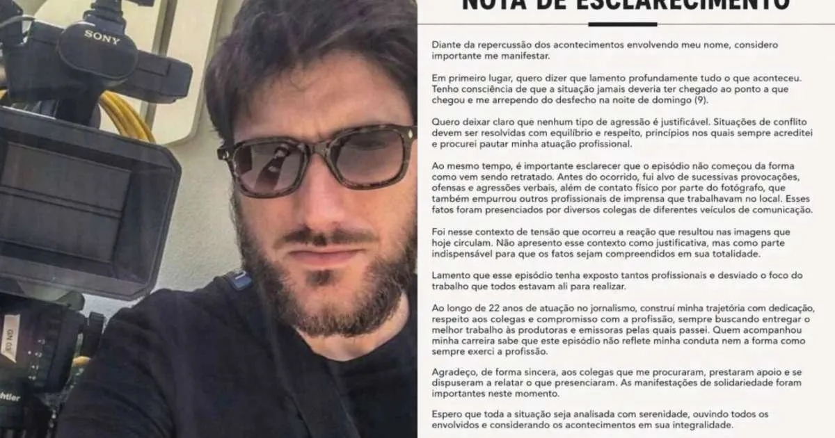 Cinegrafista demitido da Globo após agredir fotógrafo na Band quebra o silêncio