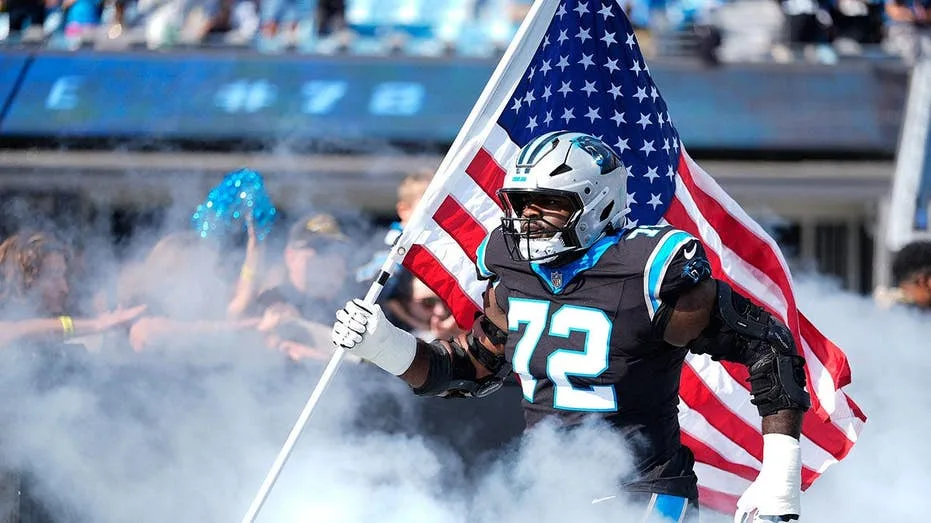 Carolina Panthers lineman Taylor Moton overcame bloody, life-threatening episode and now he's back at practice