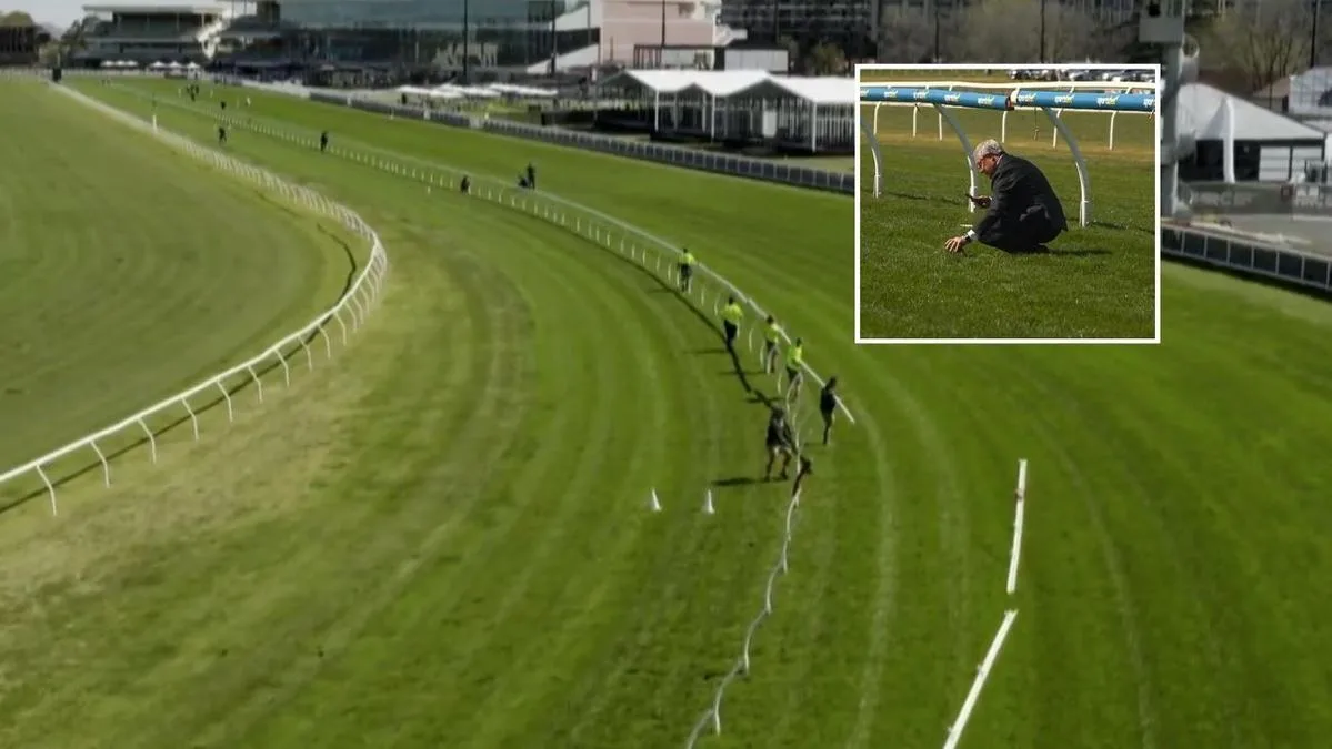 Major chaos at Caulfield with huge concerns over divots in track: ‘Can’t have that’