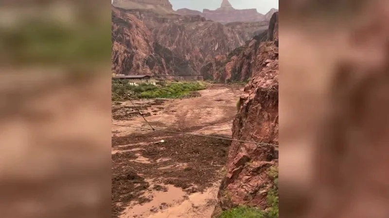 Helicopters airlift 60 stranded tourists following Grand Canyon flash flood