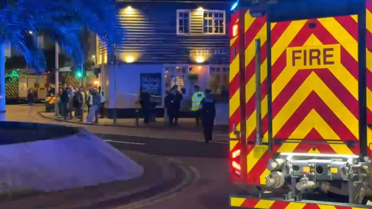 Dozens evacuated from homes due to safety concerns after seaside hotel fire