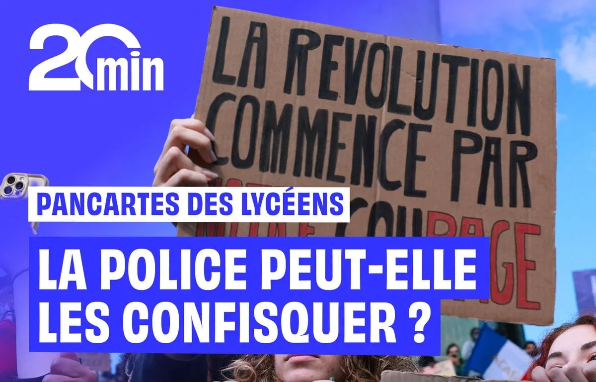 Colère des lycéens : La police a-t-elle vraiment le droit de confisquer les pancartes des manifestants ?