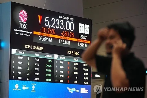 MSCI '시장 강등 경고'에 인도네시아 주식 급락세