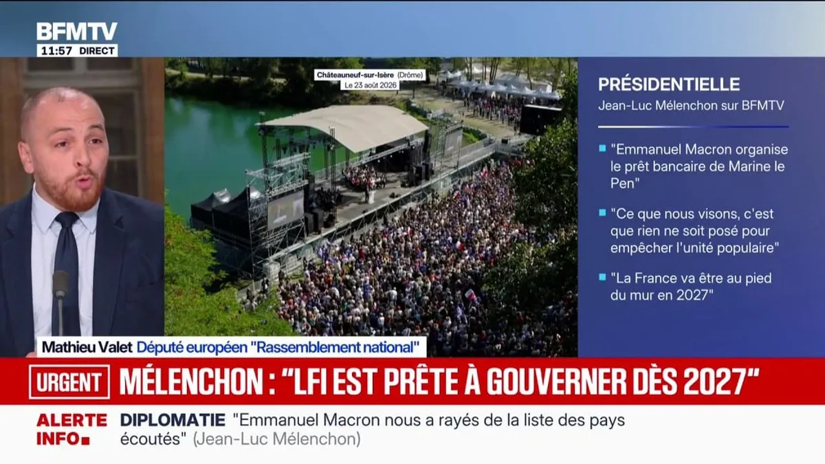 Discours de Jean-Luc Mélenchon: "J'ai entendu beaucoup de fumisteries et pas beaucoup de propositions concrètes", souffle Mathieu Valet (RN)