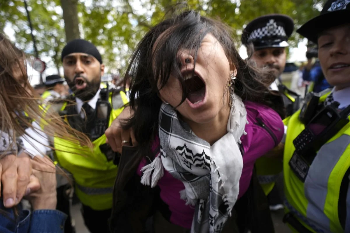 Several arrests made as thousands descend on London for pro-Palestine protest