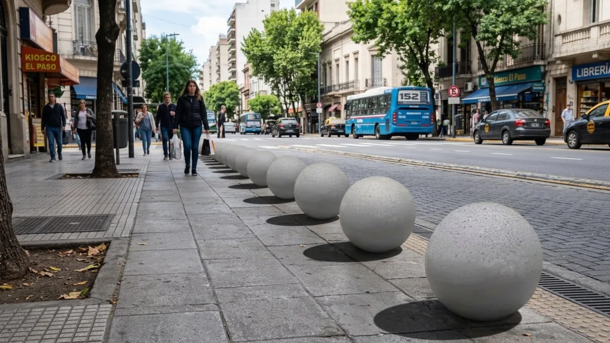 Pocos lo saben: para qué sirven las bolas de cemento en las veredas y por qué son importantes