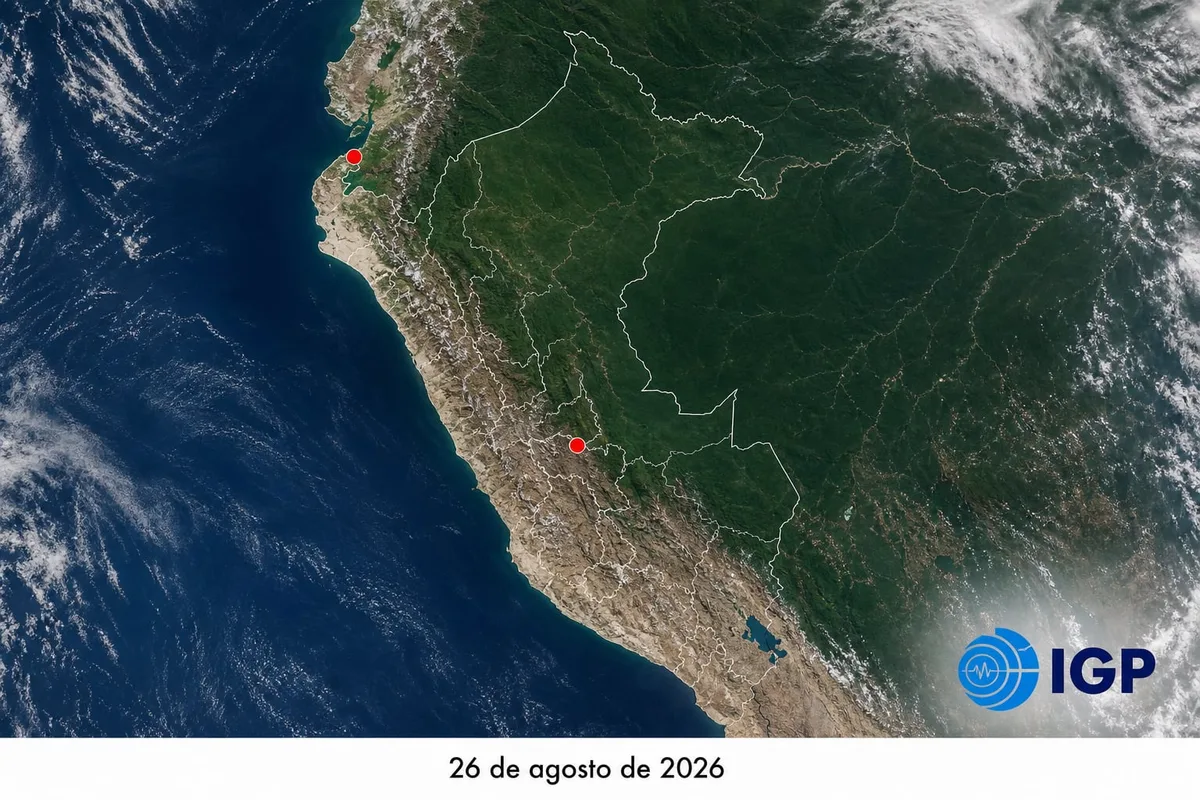 Temblor en Perú EN VIVO HOY miércoles 26 de agosto de 2026: últimos sismos, epicentro y reportes del IGP