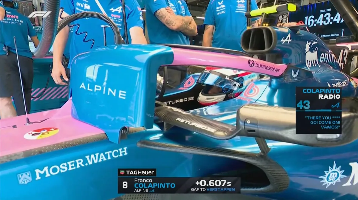 La euforia de Franco Colapinto en la radio tras la notable vuelta que lo clasificó a Q3 en el GP de España con una gran diferencia sobre Gasly: “¡Qué vuelta!”